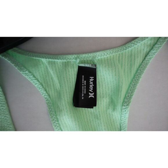 Hurley HC0134 Womens Sz L Mint Green Textured Beach Mini Tank Dress Cover Up $65 - Picture 7 of 9